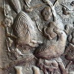 Бронза чеканка Птица на ветке сливы