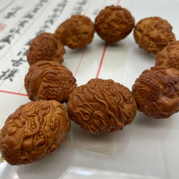 Чётки семена драконы 9 бусин 40х31 мм