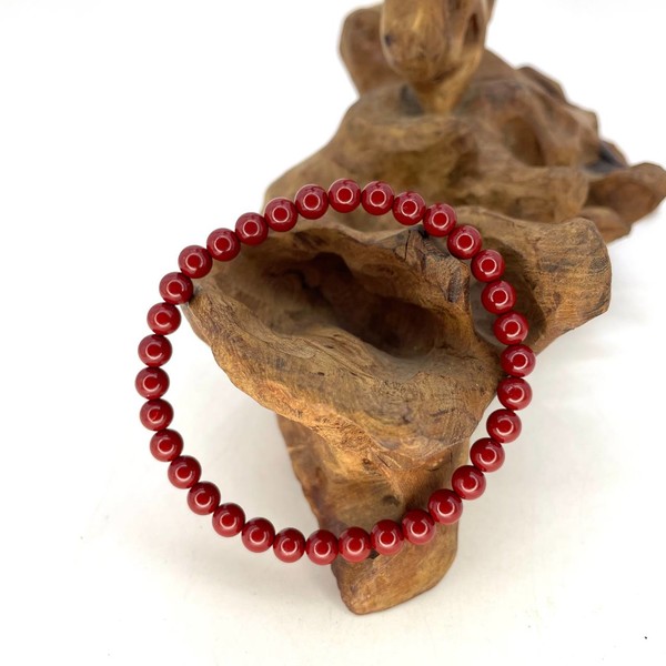 Четки киноварь 34 бусин 5 мм 