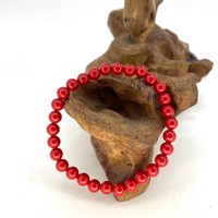 Четки киноварь 30 бусин 6 мм 