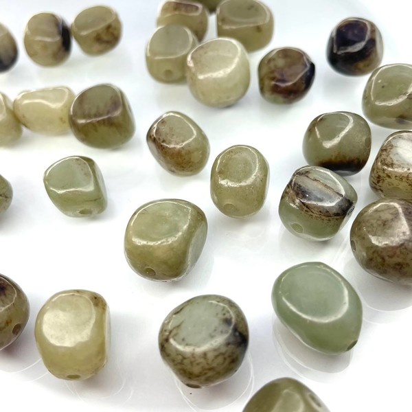 Бусина нефрит 13х12 мм 