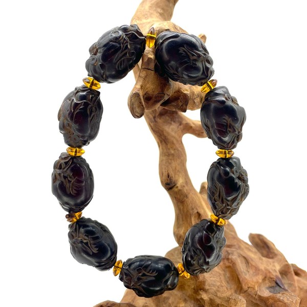 Четки сандал архаты 9 бусин 29х18 мм