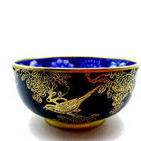 Чашка фарфор Птица на ветке (цинхуа с золотом) 105 мл 
