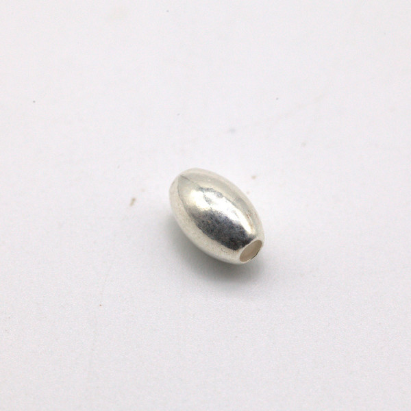Бусина металл серебро 7*4 мм