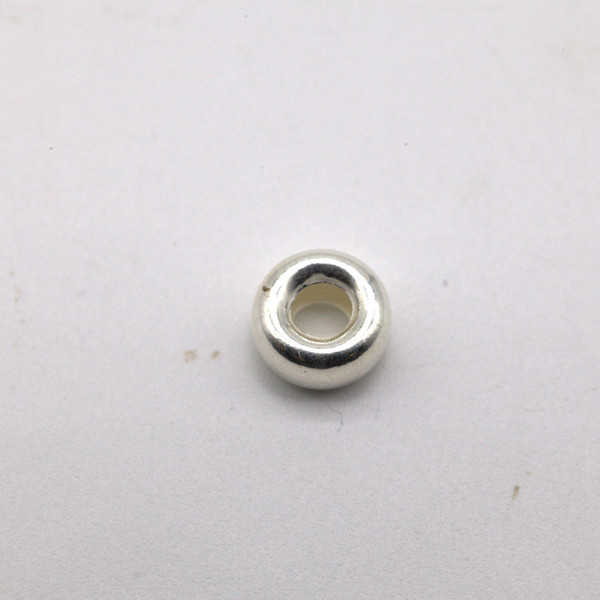 Бусина металл серебро кольцо 7 мм
