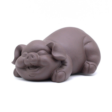 Фигурка Спящая свинка, глина, 5 см