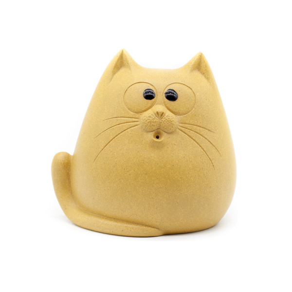 Фигурка глина Кот жёлтый