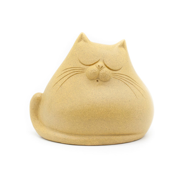 Фигурка глина Кот жёлтый