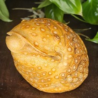 Предмет корень бамбука Жаба с бутоном лотоса 257 гр 90 мм