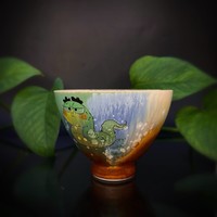 Чашка фарфор глазурь гусеница 75 мл