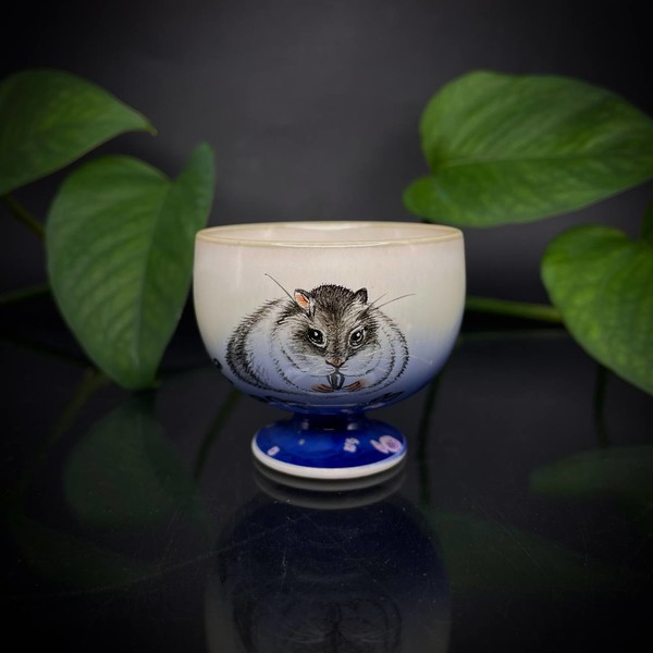 Чашка фарфор глазурь хомяк 35 мл
			