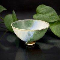 Чашка фарфор глазурь мох под снегом 70 мл