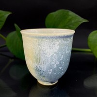 Чашка фарфор глазурь кристаллы льда 80 мл