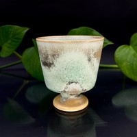 Чашка фарфор глазурь цвета бронзовой патины 90 мл