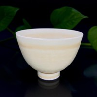 Чашка фарфор глазурь топлёное молоко 90 мл